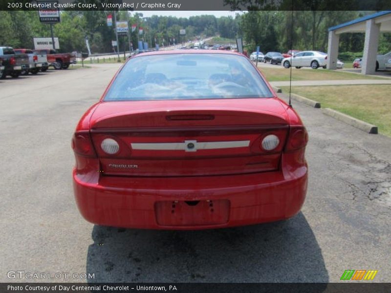 Victory Red / Graphite Gray 2003 Chevrolet Cavalier Coupe