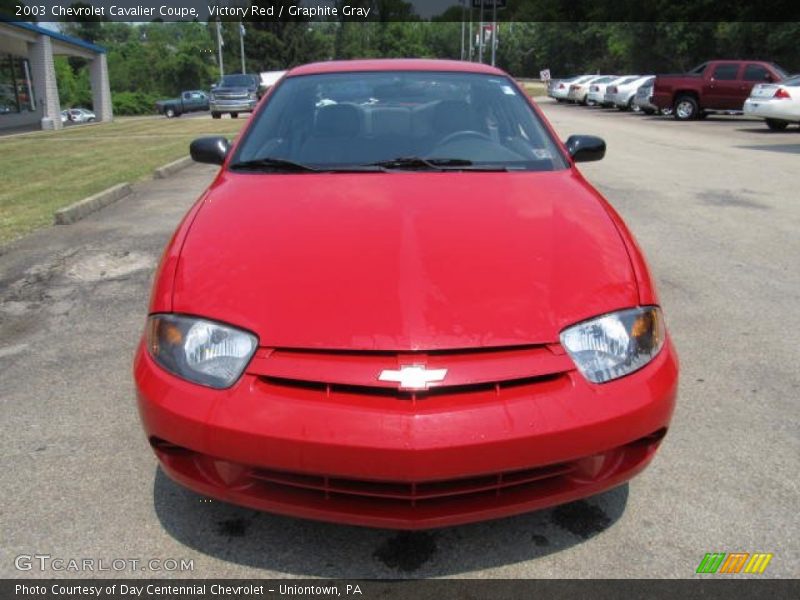 Victory Red / Graphite Gray 2003 Chevrolet Cavalier Coupe