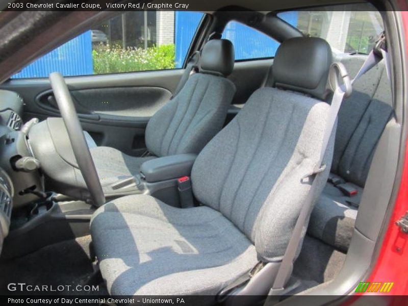 Victory Red / Graphite Gray 2003 Chevrolet Cavalier Coupe