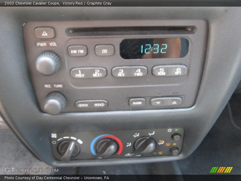 Victory Red / Graphite Gray 2003 Chevrolet Cavalier Coupe