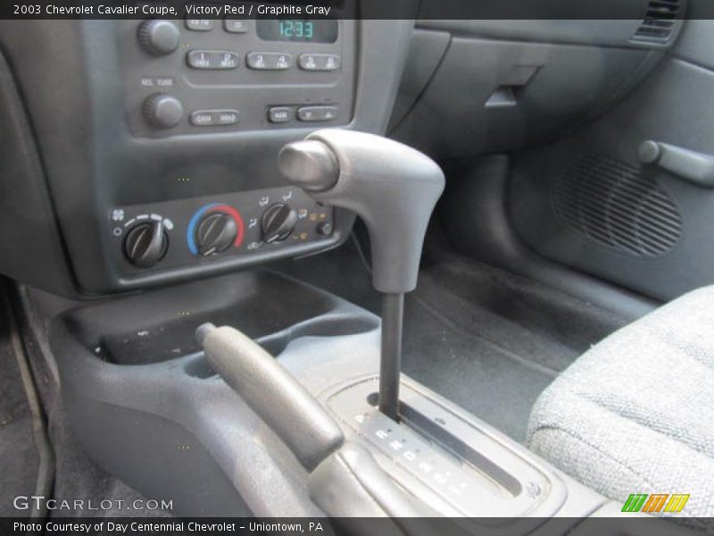 Victory Red / Graphite Gray 2003 Chevrolet Cavalier Coupe