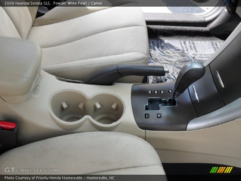 Powder White Pearl / Camel 2009 Hyundai Sonata GLS