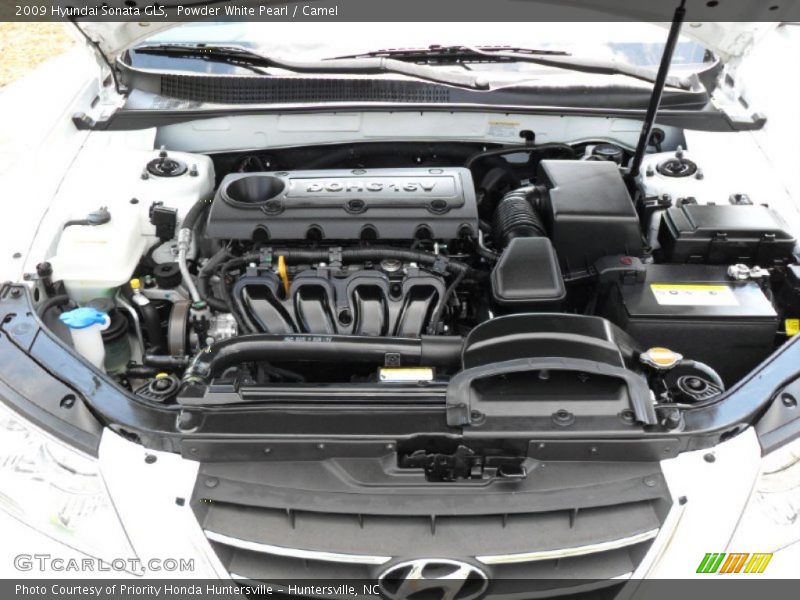 Powder White Pearl / Camel 2009 Hyundai Sonata GLS