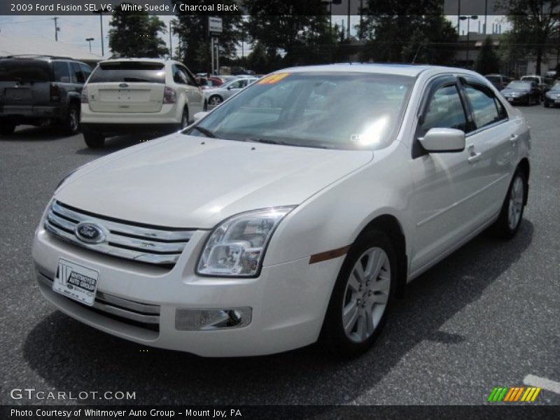 White Suede / Charcoal Black 2009 Ford Fusion SEL V6