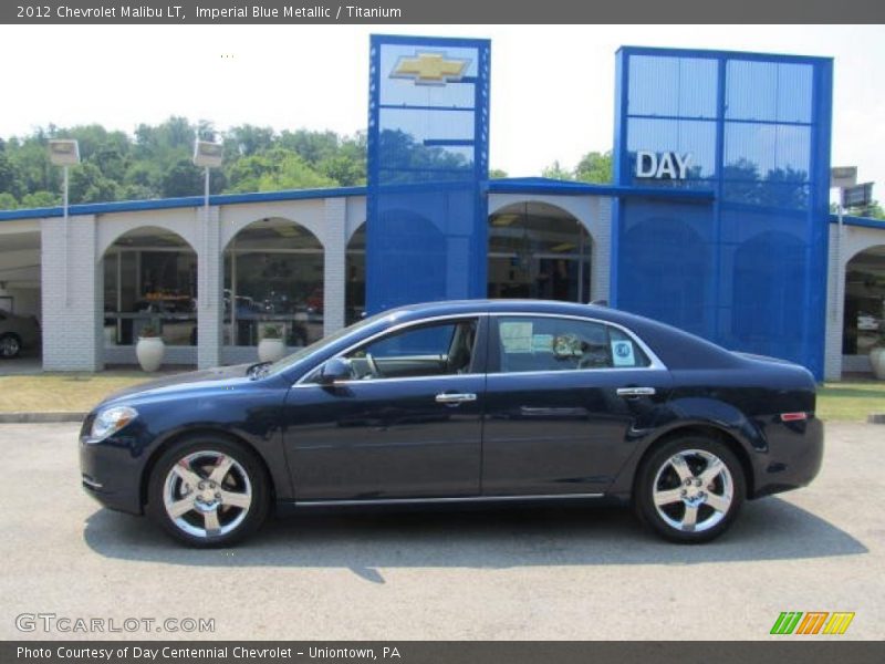 Imperial Blue Metallic / Titanium 2012 Chevrolet Malibu LT