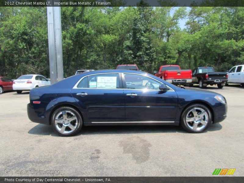 Imperial Blue Metallic / Titanium 2012 Chevrolet Malibu LT