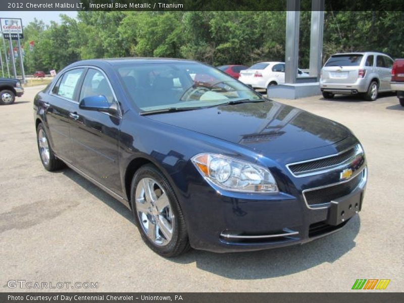 Imperial Blue Metallic / Titanium 2012 Chevrolet Malibu LT