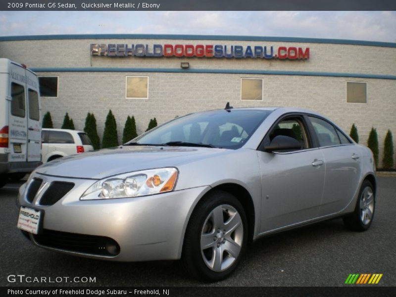 Quicksilver Metallic / Ebony 2009 Pontiac G6 Sedan