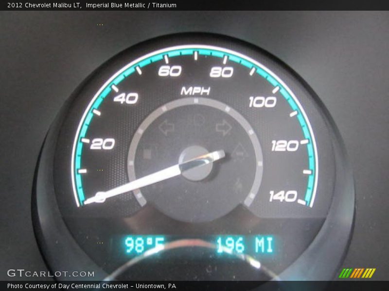 Imperial Blue Metallic / Titanium 2012 Chevrolet Malibu LT