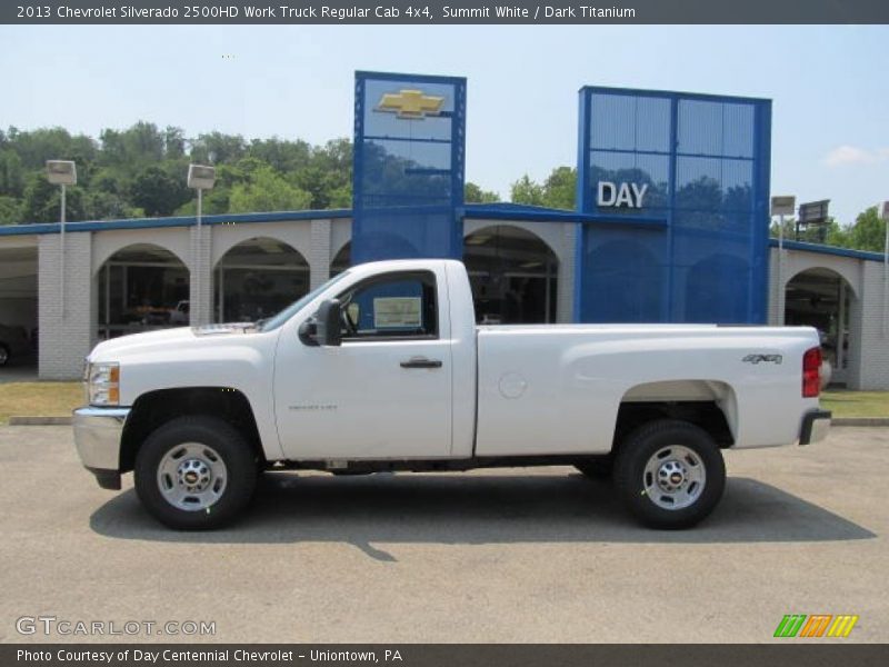 Summit White / Dark Titanium 2013 Chevrolet Silverado 2500HD Work Truck Regular Cab 4x4