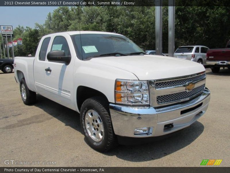 Summit White / Ebony 2013 Chevrolet Silverado 1500 LT Extended Cab 4x4