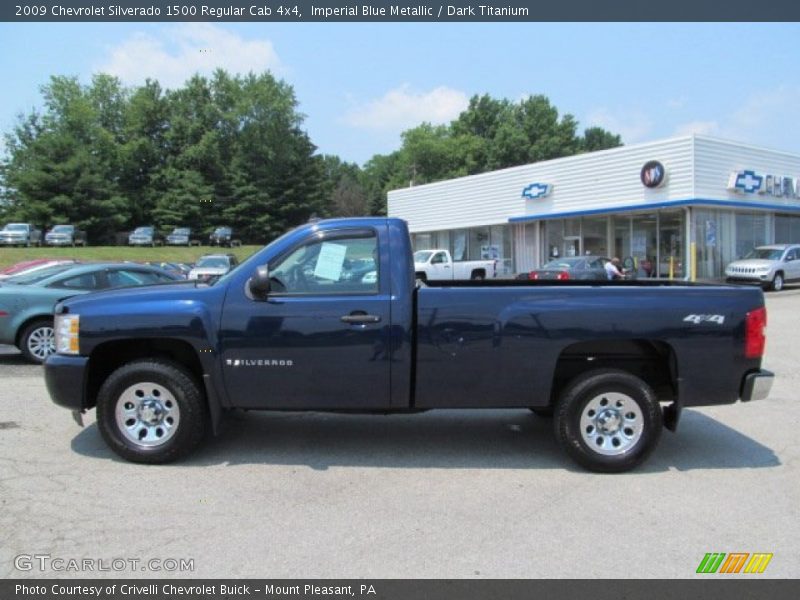 Imperial Blue Metallic / Dark Titanium 2009 Chevrolet Silverado 1500 Regular Cab 4x4