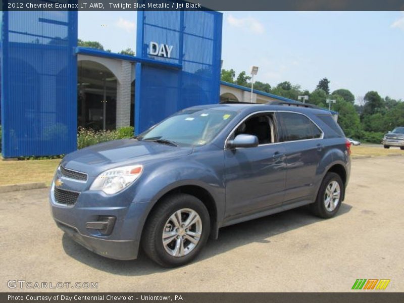 Twilight Blue Metallic / Jet Black 2012 Chevrolet Equinox LT AWD