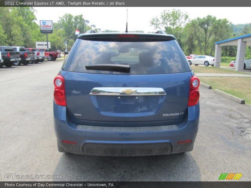 Twilight Blue Metallic / Jet Black 2012 Chevrolet Equinox LT AWD