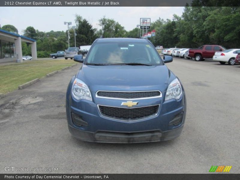 Twilight Blue Metallic / Jet Black 2012 Chevrolet Equinox LT AWD