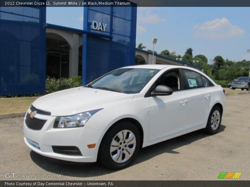 Summit White / Jet Black/Medium Titanium 2012 Chevrolet Cruze LS