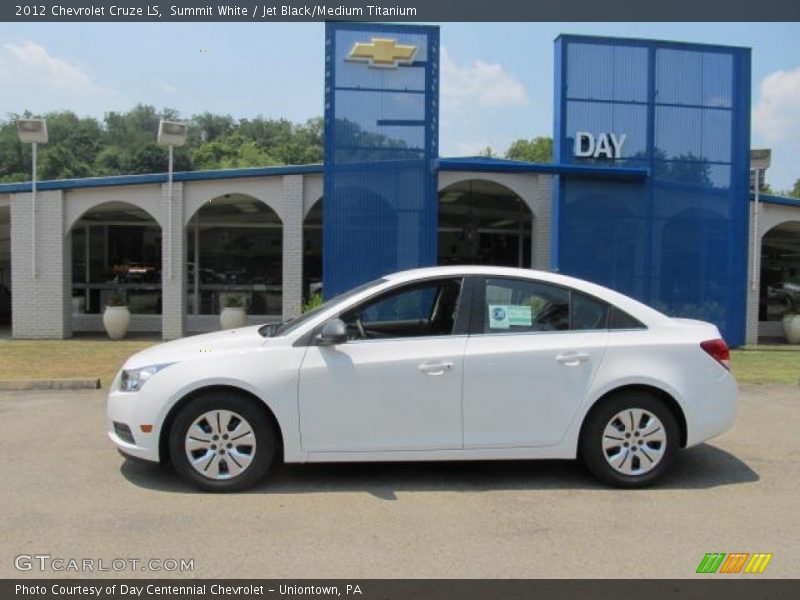 Summit White / Jet Black/Medium Titanium 2012 Chevrolet Cruze LS
