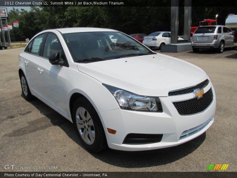 Summit White / Jet Black/Medium Titanium 2012 Chevrolet Cruze LS