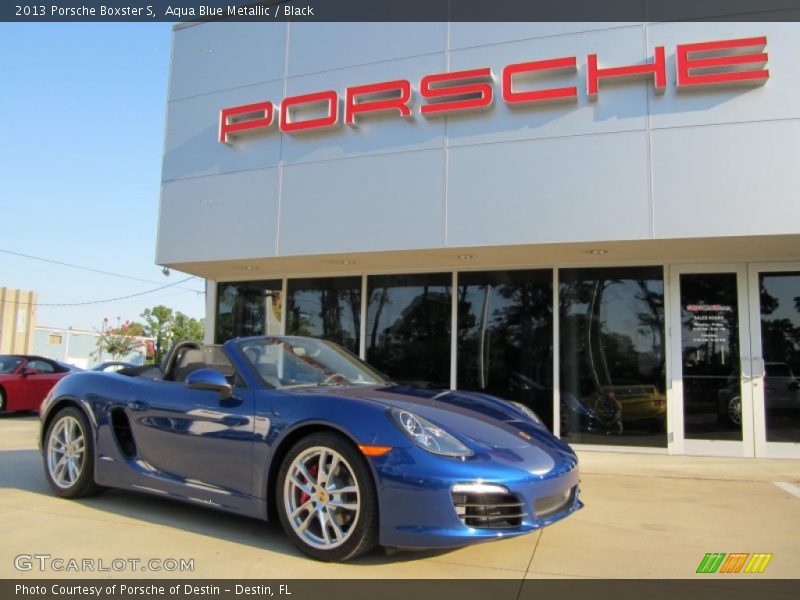 Aqua Blue Metallic / Black 2013 Porsche Boxster S
