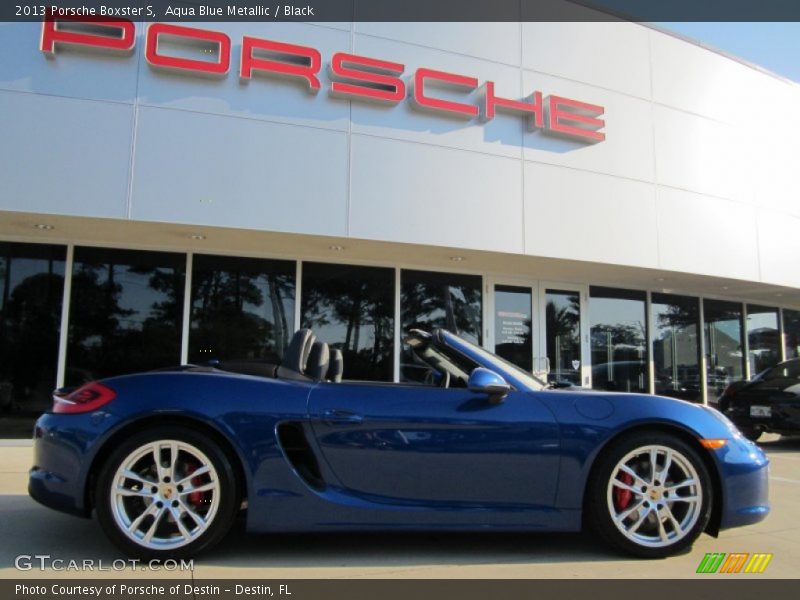 Aqua Blue Metallic / Black 2013 Porsche Boxster S