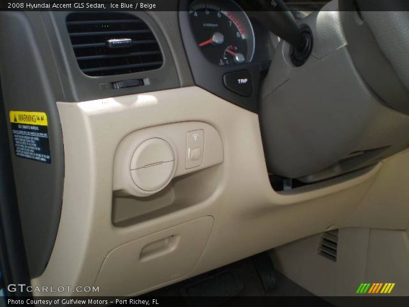 Ice Blue / Beige 2008 Hyundai Accent GLS Sedan