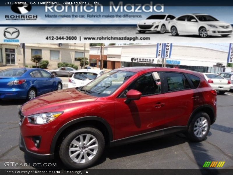 Zeal Red Mica / Black 2013 Mazda CX-5 Touring AWD