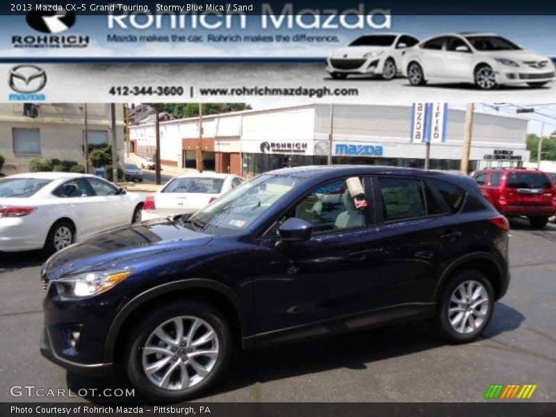 Stormy Blue Mica / Sand 2013 Mazda CX-5 Grand Touring