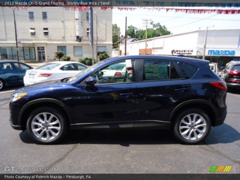 Stormy Blue Mica / Sand 2013 Mazda CX-5 Grand Touring