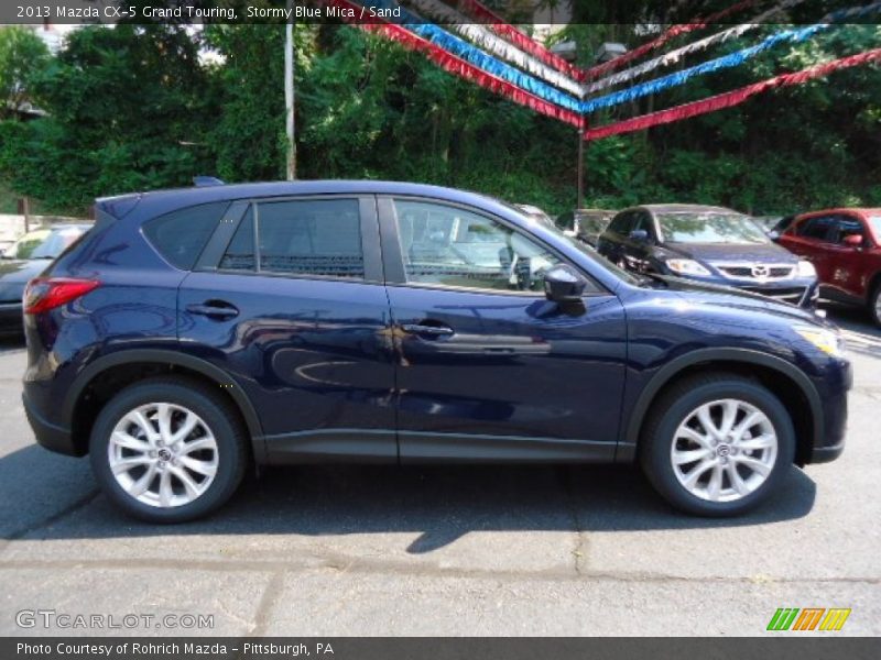 Stormy Blue Mica / Sand 2013 Mazda CX-5 Grand Touring