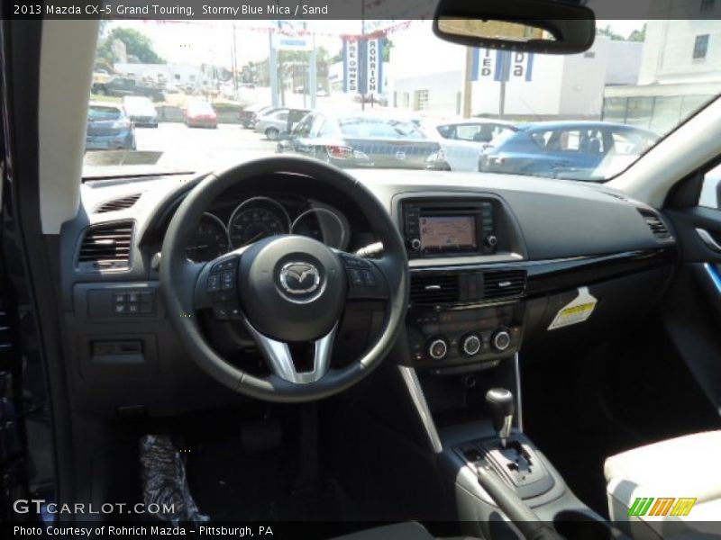 Stormy Blue Mica / Sand 2013 Mazda CX-5 Grand Touring