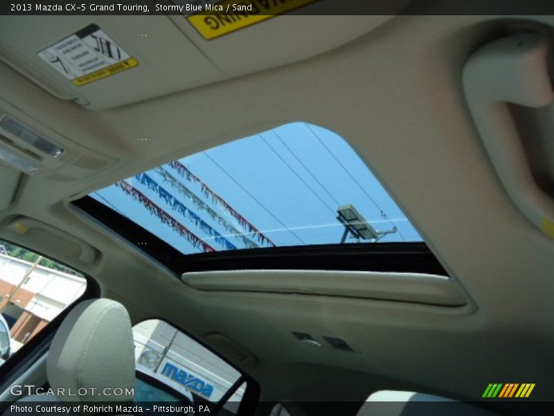 Stormy Blue Mica / Sand 2013 Mazda CX-5 Grand Touring