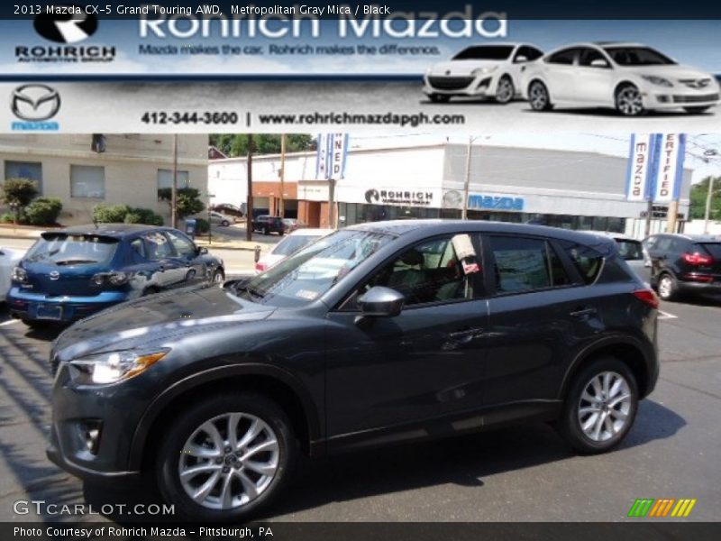 Metropolitan Gray Mica / Black 2013 Mazda CX-5 Grand Touring AWD