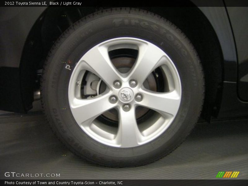 Black / Light Gray 2012 Toyota Sienna LE