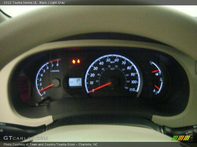 Black / Light Gray 2012 Toyota Sienna LE