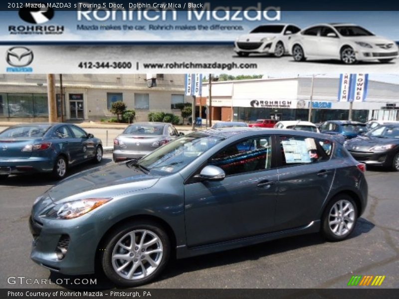 Dolphin Gray Mica / Black 2012 Mazda MAZDA3 s Touring 5 Door