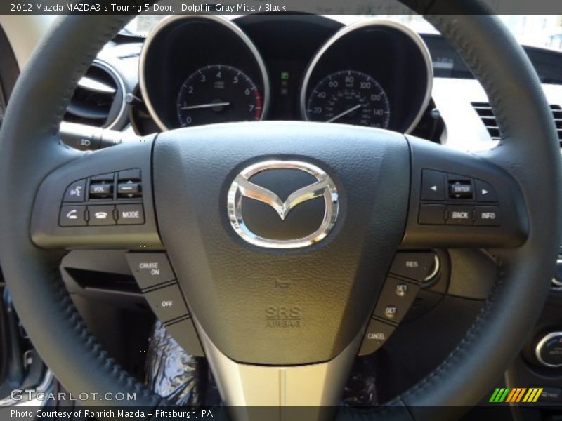 Dolphin Gray Mica / Black 2012 Mazda MAZDA3 s Touring 5 Door