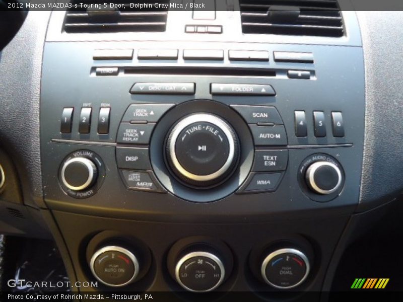 Dolphin Gray Mica / Black 2012 Mazda MAZDA3 s Touring 5 Door