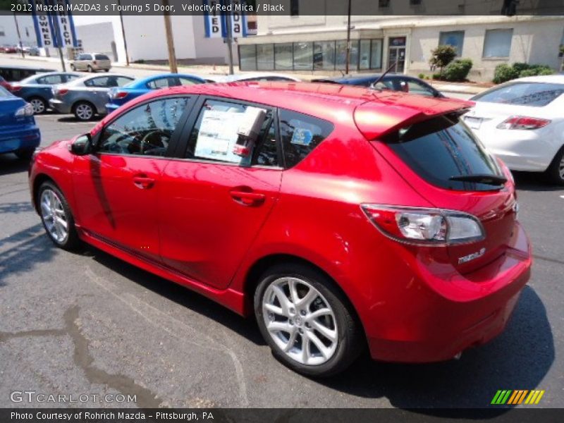 Velocity Red Mica / Black 2012 Mazda MAZDA3 s Touring 5 Door