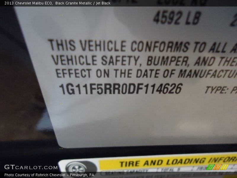 Black Granite Metallic / Jet Black 2013 Chevrolet Malibu ECO