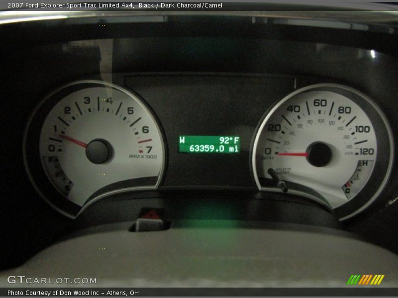 Black / Dark Charcoal/Camel 2007 Ford Explorer Sport Trac Limited 4x4