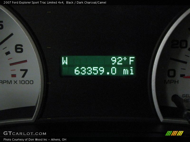 Black / Dark Charcoal/Camel 2007 Ford Explorer Sport Trac Limited 4x4