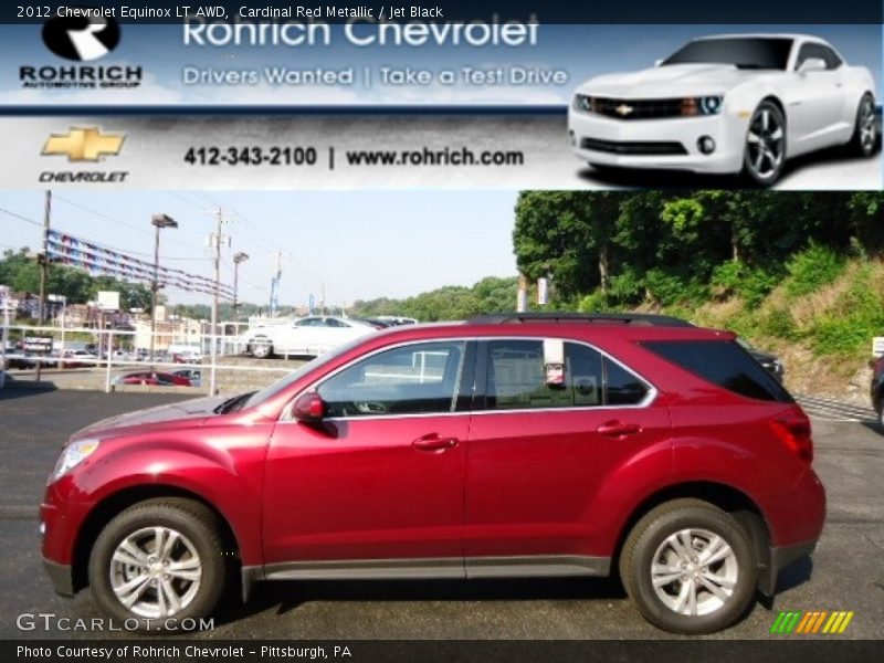 Cardinal Red Metallic / Jet Black 2012 Chevrolet Equinox LT AWD