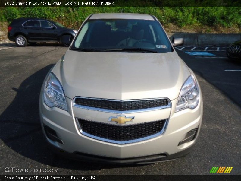 Gold Mist Metallic / Jet Black 2012 Chevrolet Equinox LS AWD