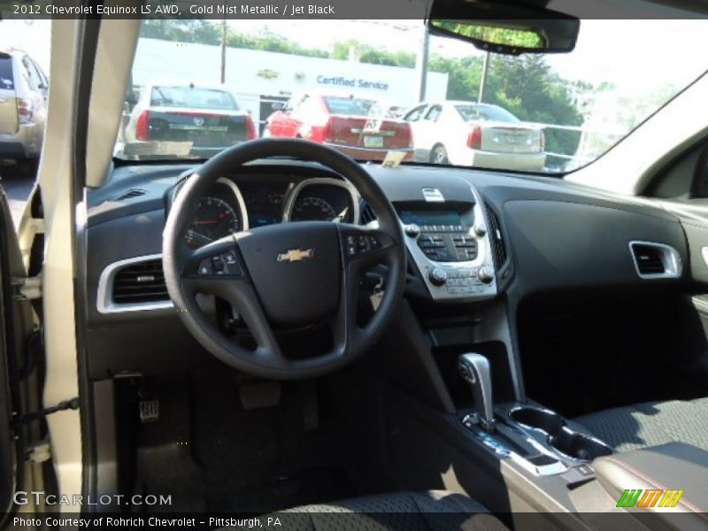 Gold Mist Metallic / Jet Black 2012 Chevrolet Equinox LS AWD