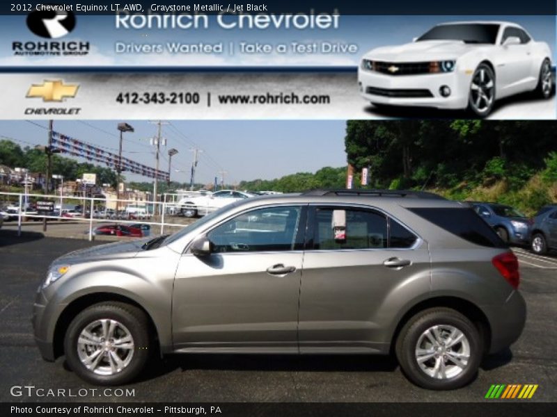 Graystone Metallic / Jet Black 2012 Chevrolet Equinox LT AWD