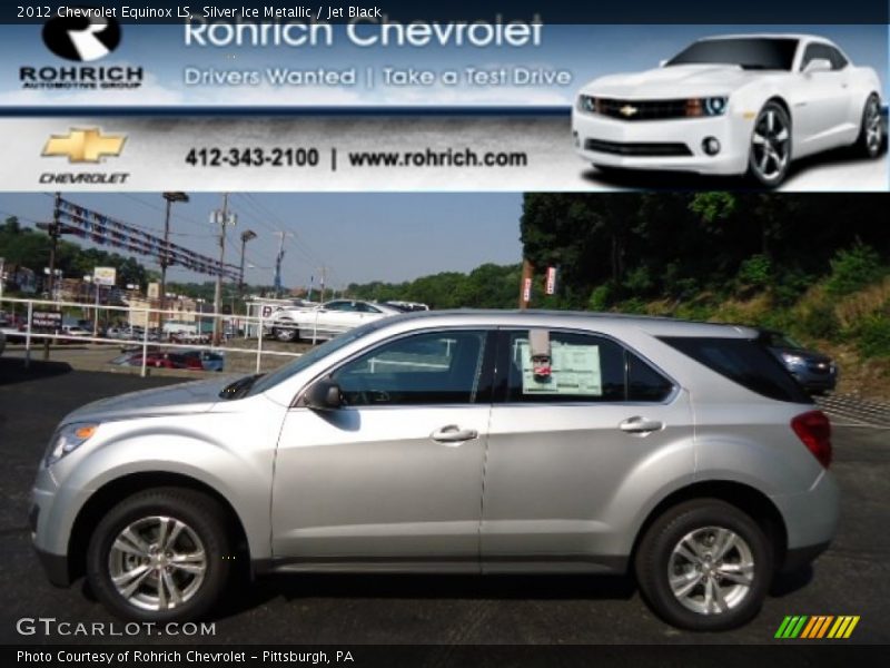 Silver Ice Metallic / Jet Black 2012 Chevrolet Equinox LS