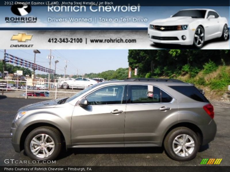 Mocha Steel Metallic / Jet Black 2012 Chevrolet Equinox LT AWD