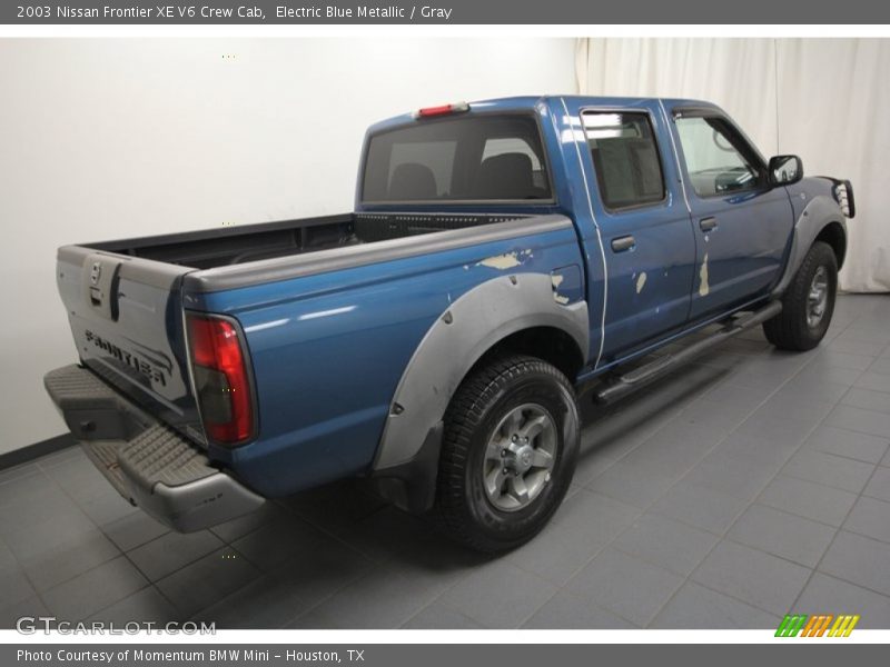 Electric Blue Metallic / Gray 2003 Nissan Frontier XE V6 Crew Cab