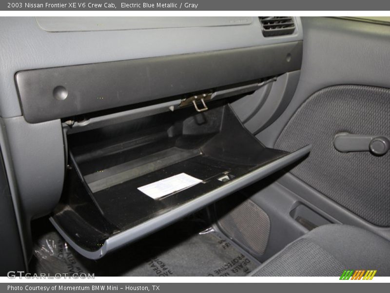 Electric Blue Metallic / Gray 2003 Nissan Frontier XE V6 Crew Cab