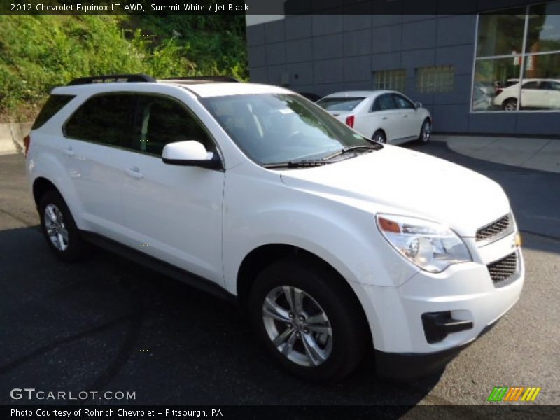 Summit White / Jet Black 2012 Chevrolet Equinox LT AWD